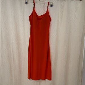 Planet Gold Vibrant Orange Dress